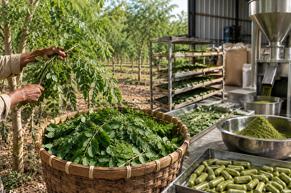 How Moringa Is Grown, Harvested and Processed
