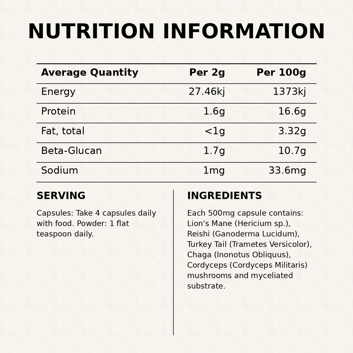 Forest Mushroom Blend Powder