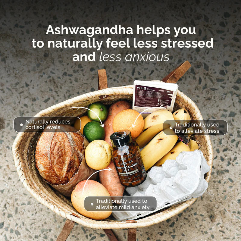 Forest Super Foods Ashwagandha capsules as part of a daily wellness routine